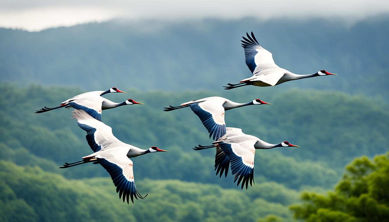 fliegen kraniche in den suden