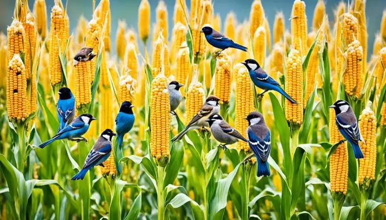 welche vogel fressen mais