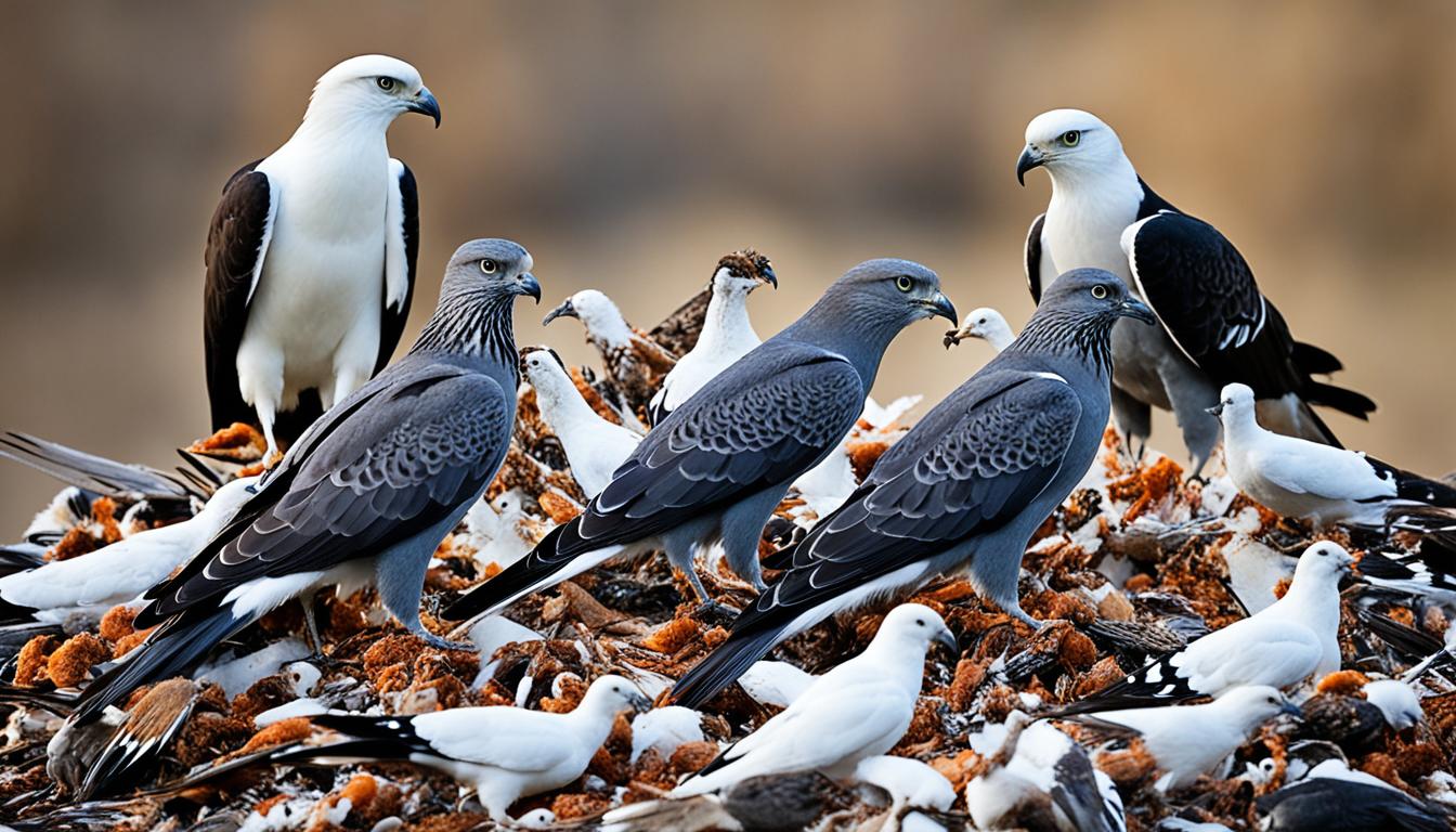 welche vogel fressen tauben