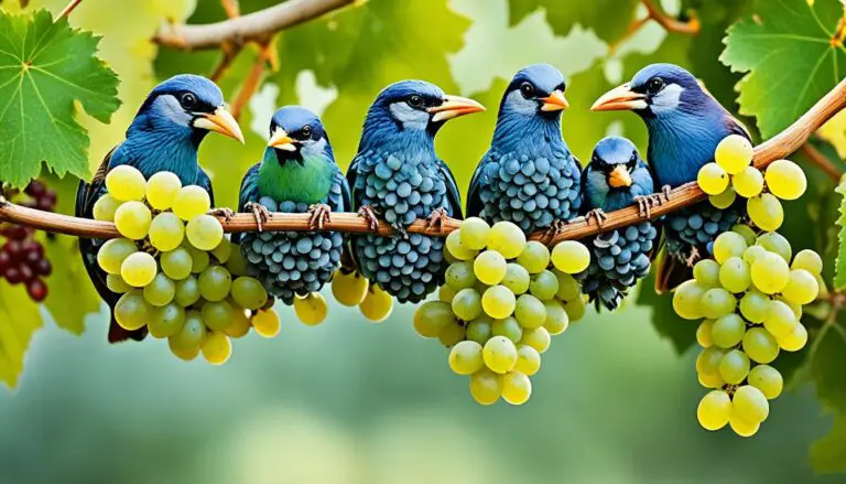 welche vogel fressen weintrauben