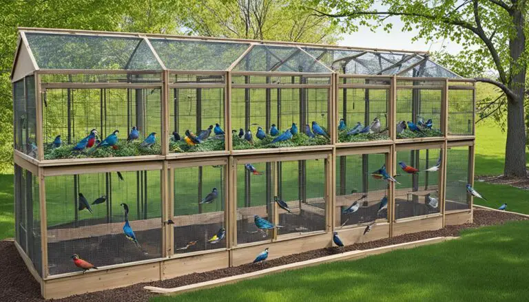 wie viele vögel in einer voliere