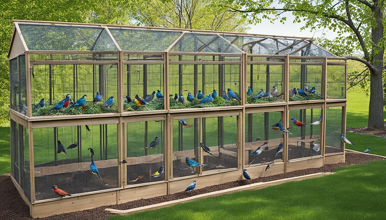 wie viele vögel in einer voliere