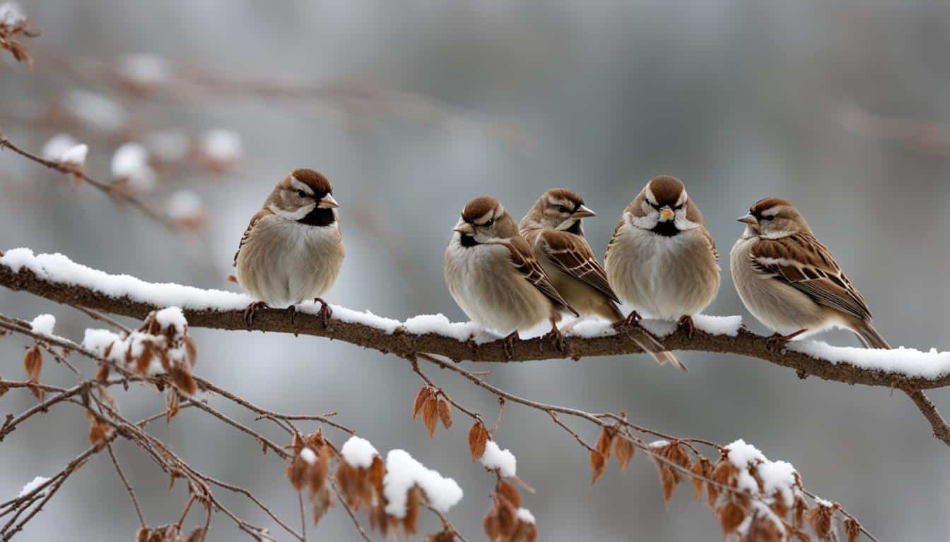 wo schlafen spatzen im winter