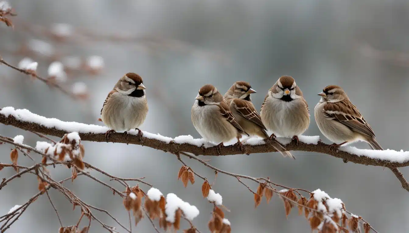 wo schlafen spatzen im winter